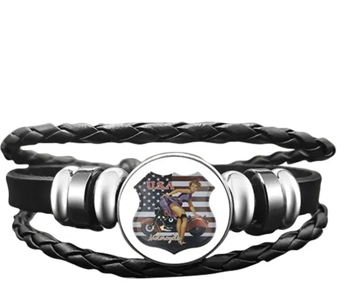 Bracelet Drapeau Américain Vintage