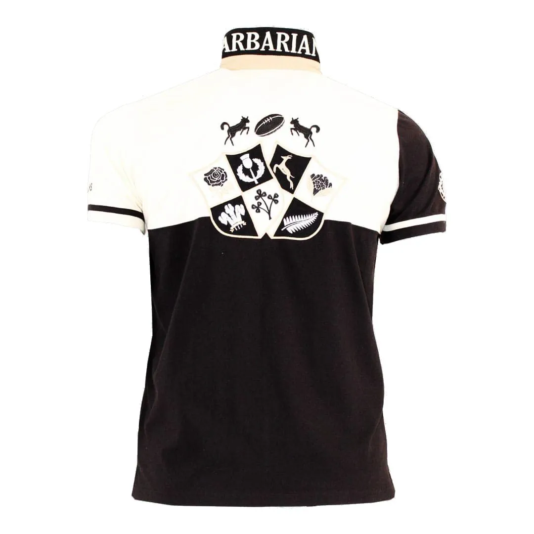 Polo signature Barbarians bicolore (noir et blanc)