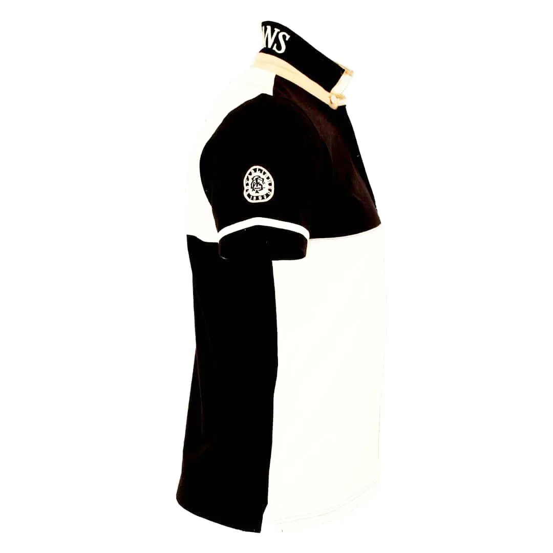 Polo signature Barbarians bicolore (noir et blanc)