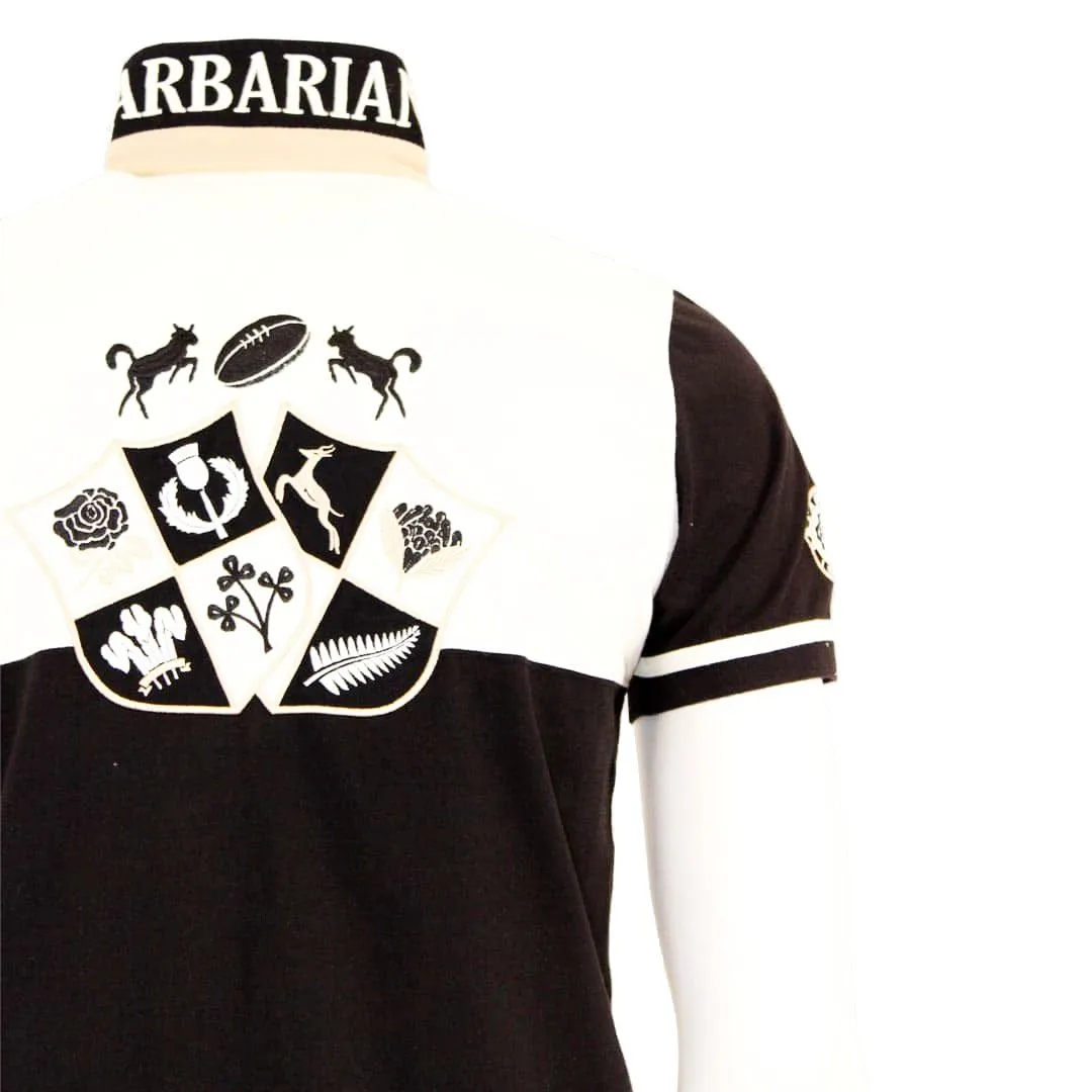 Polo signature Barbarians bicolore (noir et blanc)